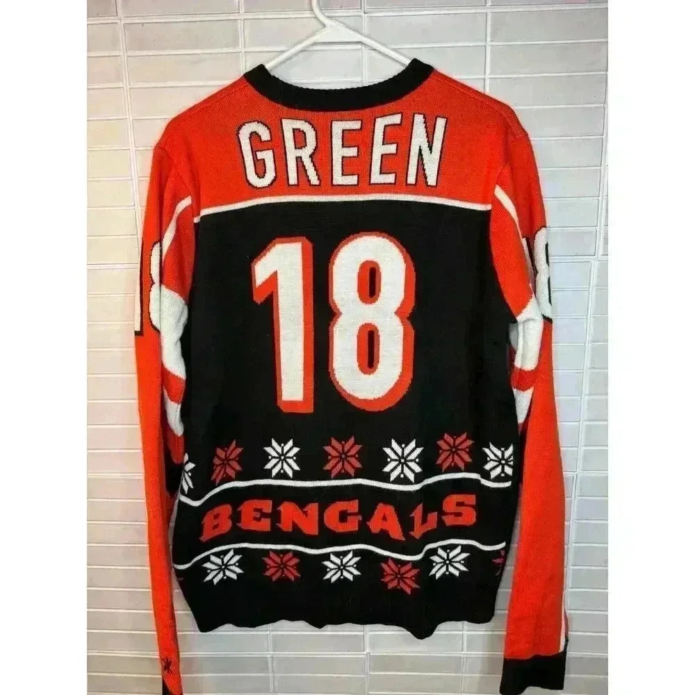 NFL Christmas Sweater 100% Acrylic Chase Brown - Picture 4 of 8